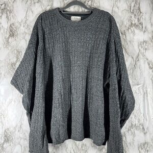 Knightsbridge Sweater Men's Size L Long Sleeve Gray Knit Crew Neck Cotton Blend